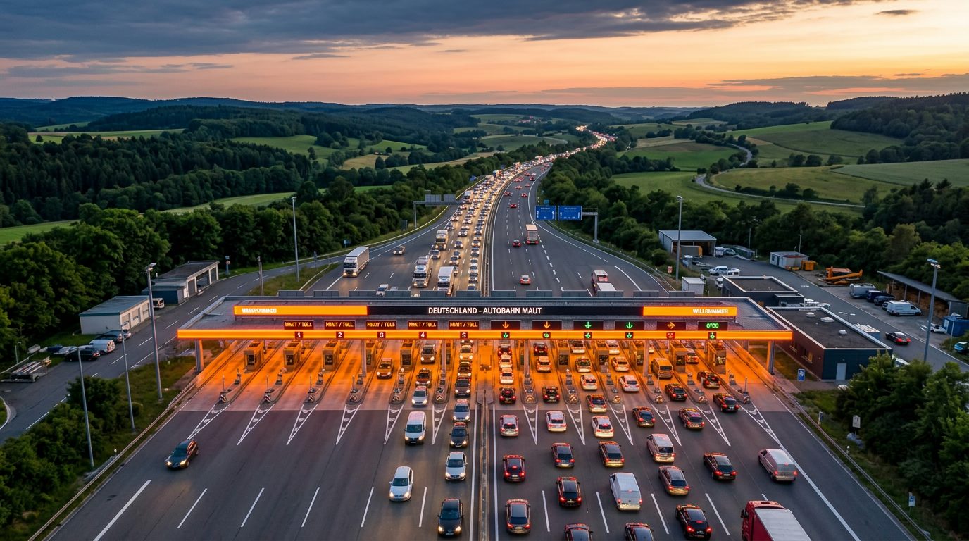 Mautschranke auf der Autobahn